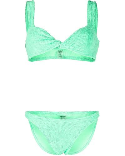 Hunza G Juno Crinkle Bikini - Green