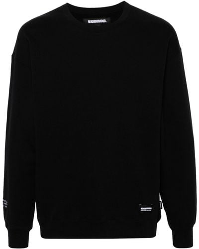 Neighborhood Drop-shoulder Cotton Sweatshirt - Black