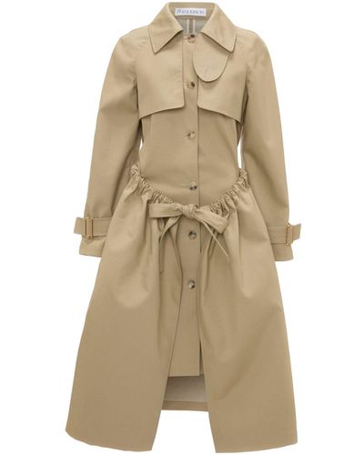 JW Anderson Neutral Gathered Waist Trench Coat - Natural