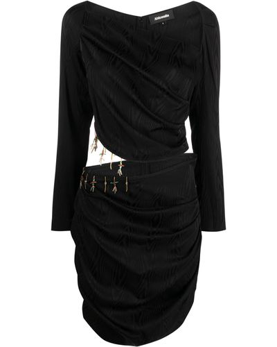 Ahluwalia Femi Draped Mini Dress - Black
