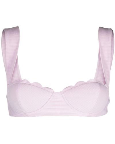 Marysia Swim Scalloped-edge Detail Bikini Top - Pink