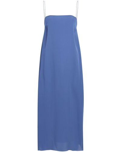 Khaite The Sicily Silk Midi Dress - Blue