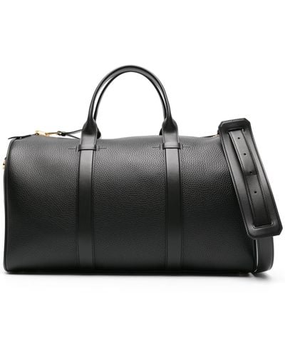 Tom Ford Grained Leather Holdall - Black
