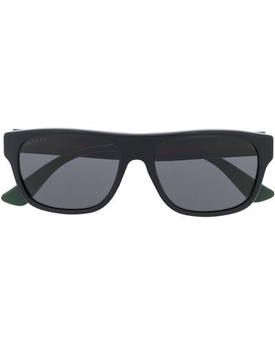 Gucci Rectangle-frame Sunglasses - Black