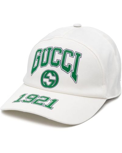 Gucci Logo Print Cotton Cap - Unisex - Cotton/viscose - Blue