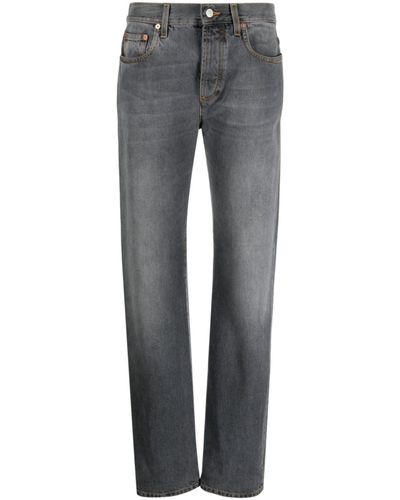 Gucci Retro Square G Straight-leg Jeans - Grey