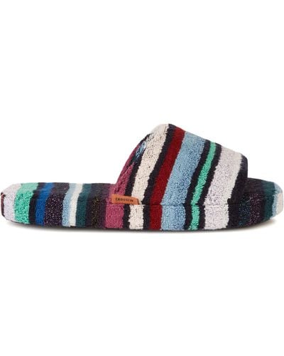 Missoni Striped Patterned Slippers - White