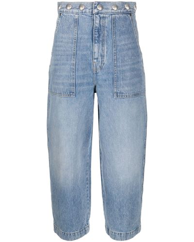 Khaite The Hewey Cropped Jeans - Women's - Cotton - Blue