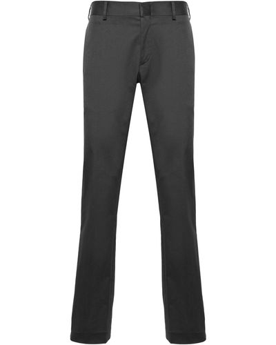 Brioni Slim Cut Cotton Pants - Men's - Cotton/elastane - Gray