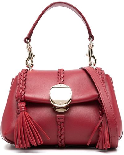 Chloé Mini Penelope Leather Shoulder Bag - Red
