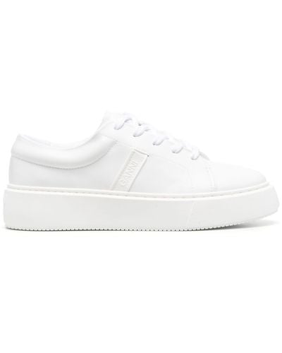 Ganni Logo-patch Low-top Trainers - White