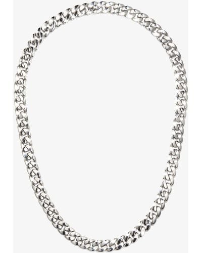 SHAY 18k White Gold Flat Link Necklace - Men's - 18kt White Gold - Metallic