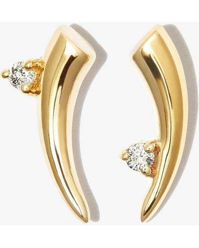 Adina Reyter 14k Yellow Thorn Diamond Stud Earrings - Metallic