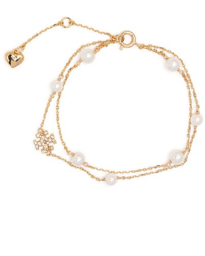 Tory Burch Kira Double-strand Pearl Bracelet - Metallic