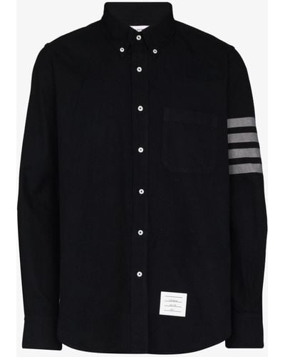 Thom Browne 4-bar Stripe Cotton Shirt - Men's - Cotton - Blue