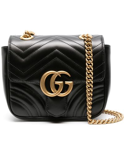 Gucci 'GG Marmont Mini' Shoulder Bag - Black