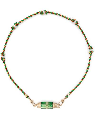 Marie Lichtenberg 14k Yellow Baby Diamond Braided Necklace - Women's - Fabric/14kt Yellow - Metallic