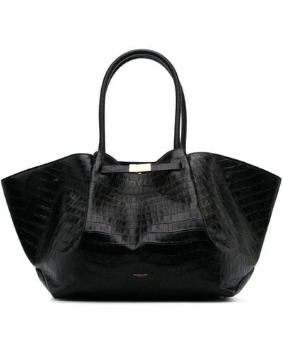 DeMellier London New York Leather Tote Bag - Women's - Cotton/leather - Black