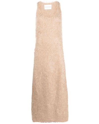 By Malene Birger Neutral Fluffy Knit Maxi Dress - Women's - Merino/polyamide/mohair - Natural