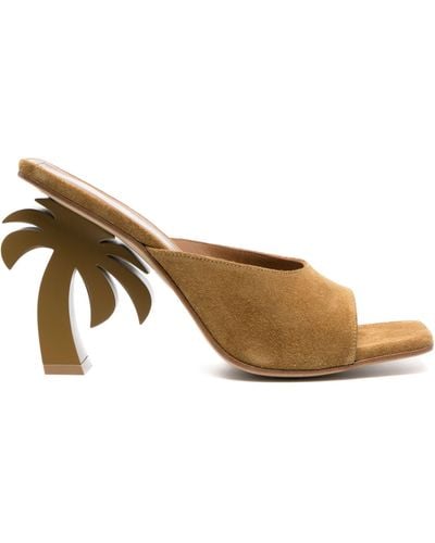 Palm Angels Palm Beach Suede Mules - Brown