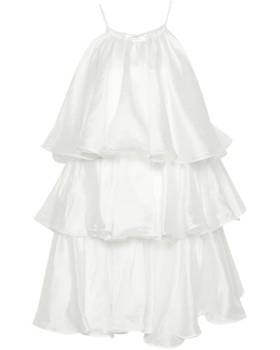 Aje. Claudia Tiered Mini Dress - White
