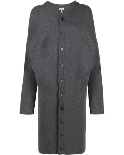 Loewe Draped Cardigan Coat - Grey