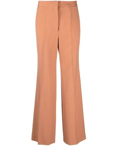 Stella McCartney Straight-leg High-waist Tailored Pants - Women's - Wool - Natural
