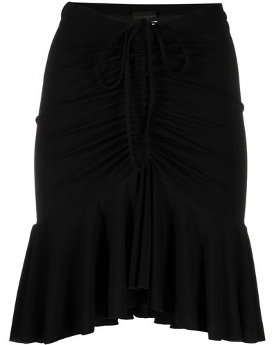 ANDAMANE Natasha Ruffle Hem Mini Skirt - Women's - Polyester/elastane - Black