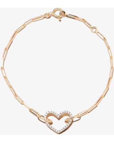 Yvonne Léon 18k Yellow Diamond Heart Chain Bracelet - Metallic