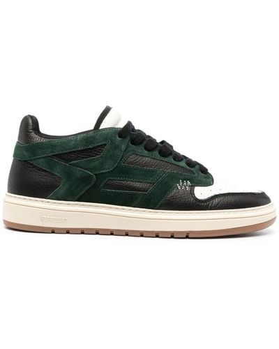 Represent Reptor Low-top Leather Trainers - Men's - Calf Leather/fabric/rubber - Green