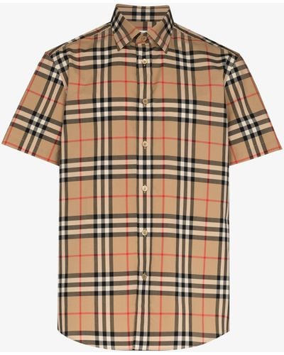 Burberry Caxton Short Sleeve Shirt - Natural