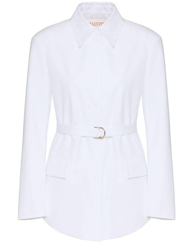 Valentino Garavani Long-sleeve Cotton Shirtdress - White
