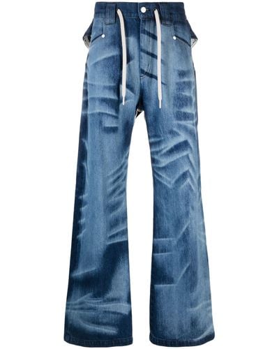 NAMESAKE Del Layered Straight Jeans - Blue