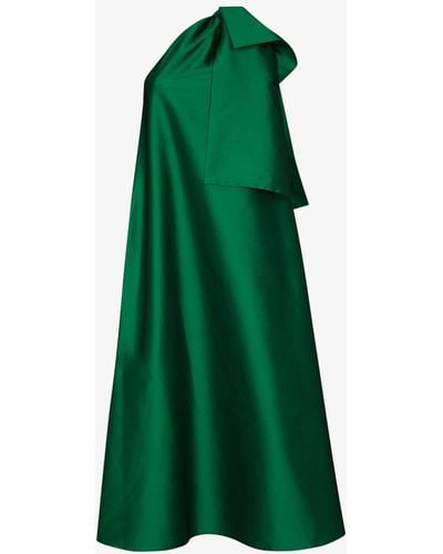 BERNADETTE Winnie One Shoulder Bow Gown - Green