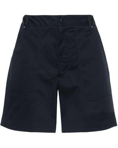 Moncler Logo-patch Shorts - Men's - Elastane/cotton - Blue