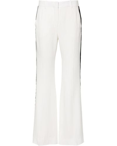 Nina Ricci Side-stripe Bootcut Trousers - White