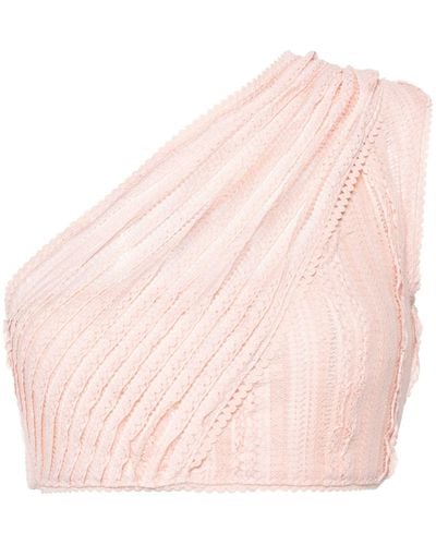 Charo Ruiz Marthy Lace Crop Top - Pink
