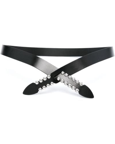 Isabel Marant Lecce Leather Belt - Black