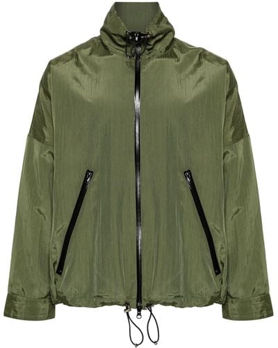 Song For The Mute Zip-up Crinkled Jacket - Men's - Nylon/cupro - Green