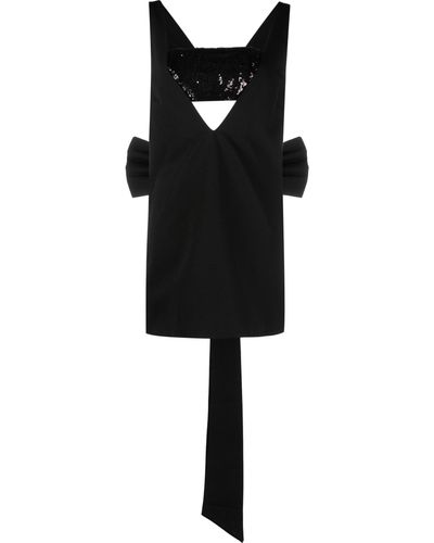 STAUD Irie V-neck Mini Dress - Black