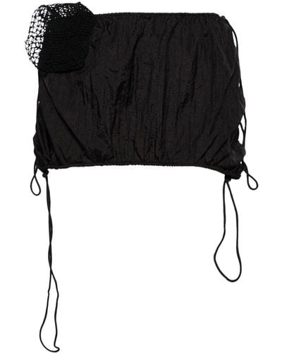 Isa Boulder Floral-appliqué Miniskirt - Black