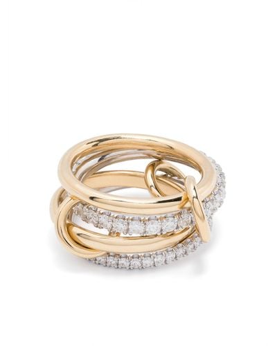 Spinelli Kilcollin 18k Yellow And White Gold Diamond Linked Ring - Women's - Diamond/18kt Yellow Gold/18kt White Gold