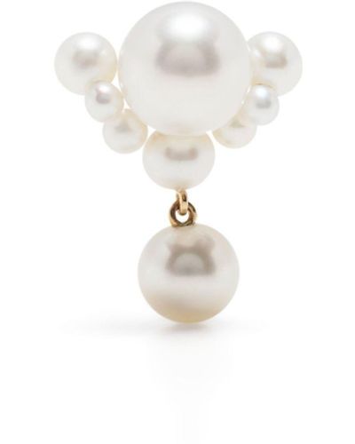 Sophie Bille Brahe 14kt Yellow Gold Grande Chambre De Perle Earring - White