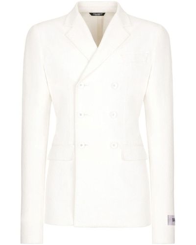 Dolce & Gabbana Double-Breasted Blazer - White