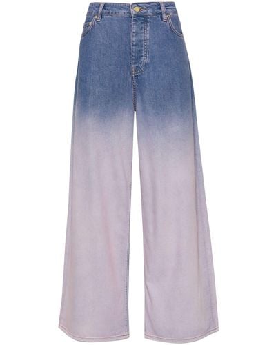 Ganni Future Wide-leg Jeans - Women's - Cotton - Blue