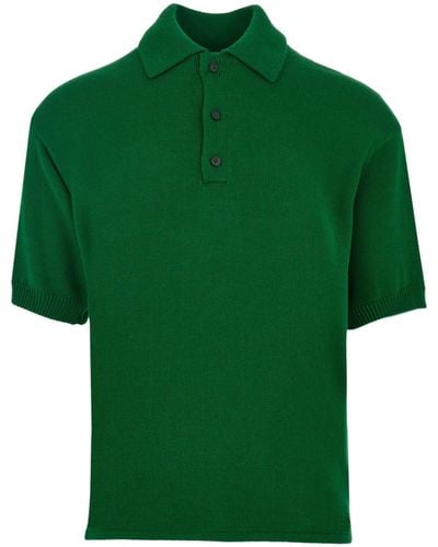 Ferragamo Knitted Polo Shirt - Green
