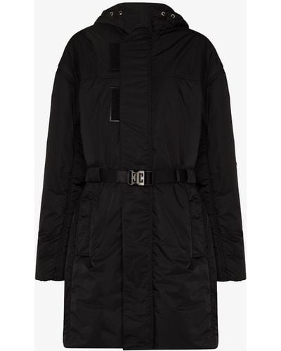 Givenchy Belted Parka Coat - Black