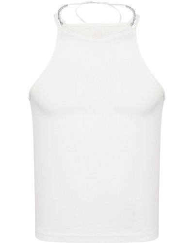 Dion Lee Barball Fine-ribbed Tank Top - White