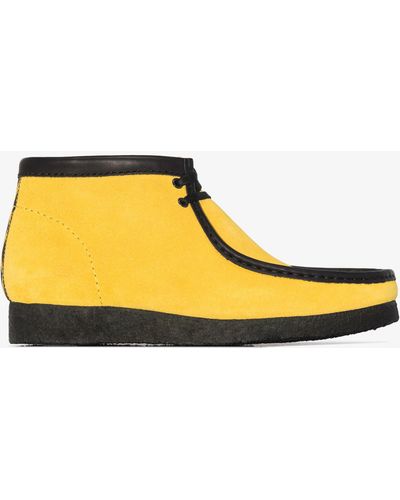 Clarks Jamaica Bee Suede Boots - Yellow
