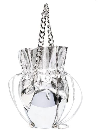 PUBLISHED BY -tone Leather Chrome Bucket Bag - Women's - Calf Leather - White